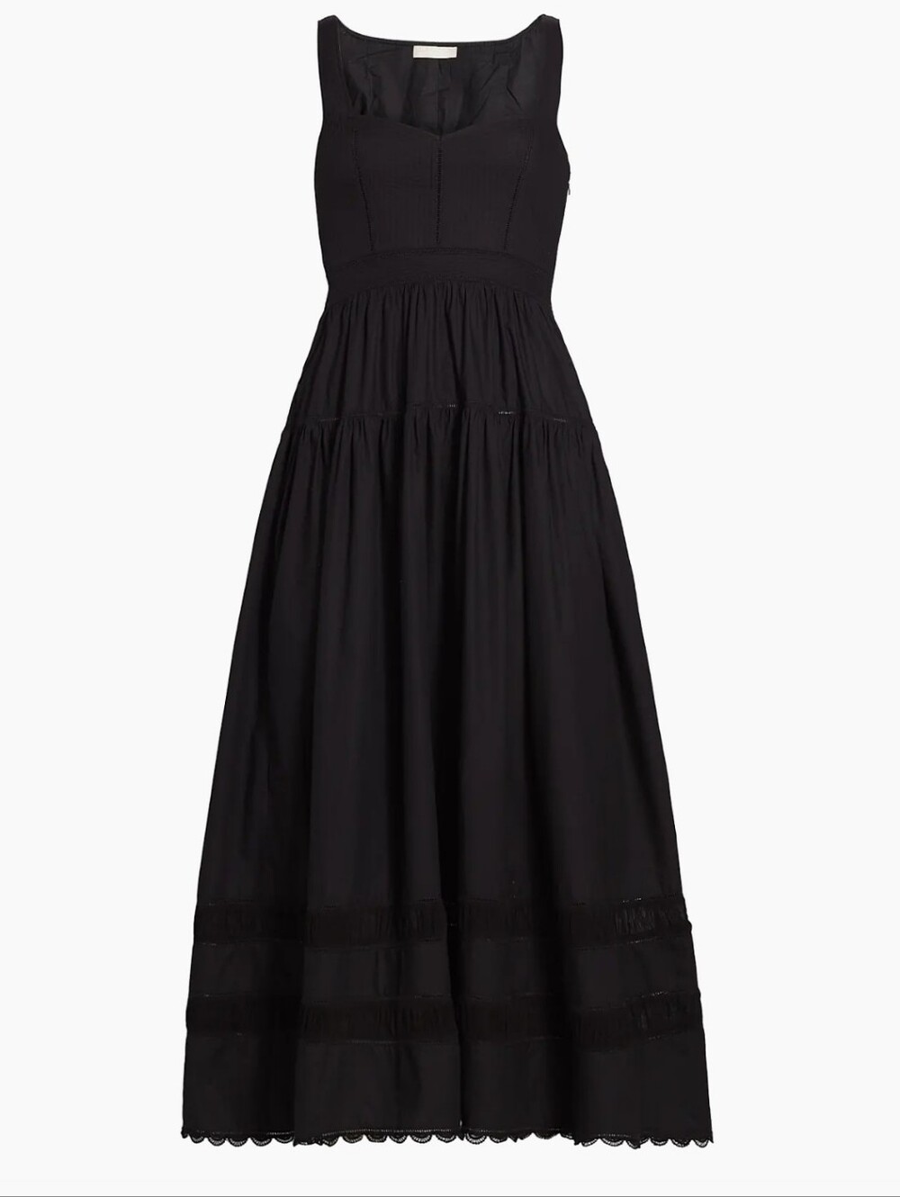 Ulla Johnson Isadora Quilted Cotton Fit & Flare Midi-Dress Size 0 - Picture 3 of 14
